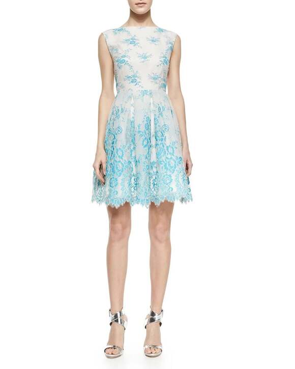 Alice + Olivia Dresses & Skirts - Alice + Olivia Fila lace overlay party dress homecoming floral embroidery 2 VGUC